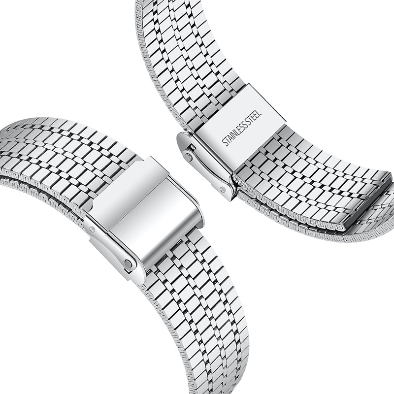 For Google Pixel Watch 2/Pixel Watch Luster Steel Smartwatch Strap Replacement Watch Band with Buckle -Silver For Google Pixel Watch 2/Pixel Watch Luster Steel Smartwatch Strap Replacement Watch Band with Buckle -Silver